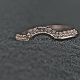 Inel Argint 925 Pietricele albe semicerc